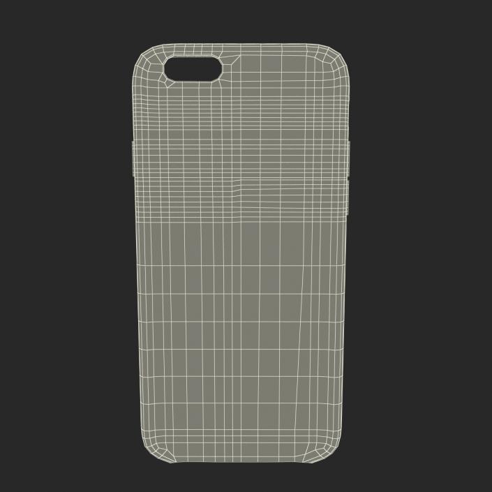 3D iPhone 6 Plus Leather Case Grey