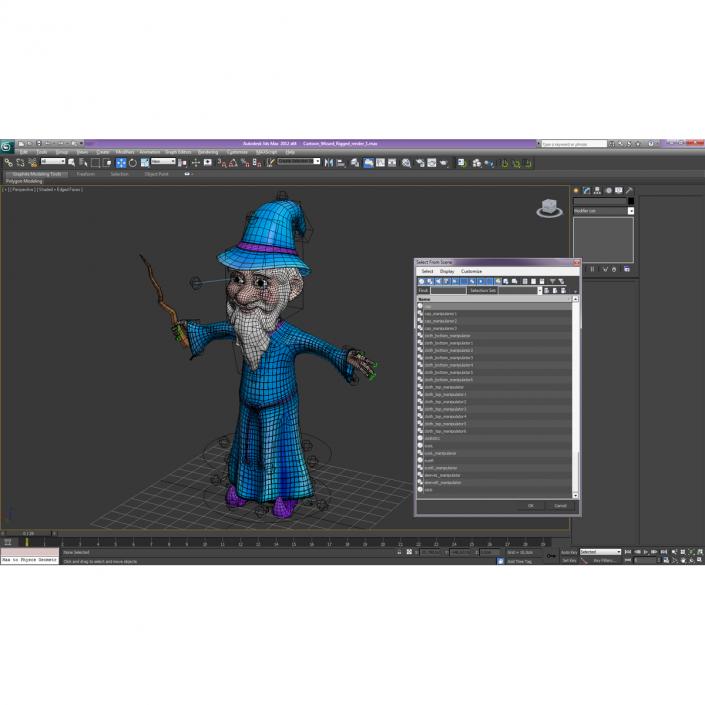 3D Cartoon Wizard Rigged