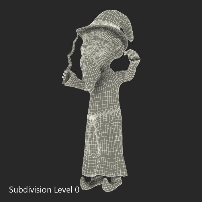 3D Cartoon Wizard Rigged