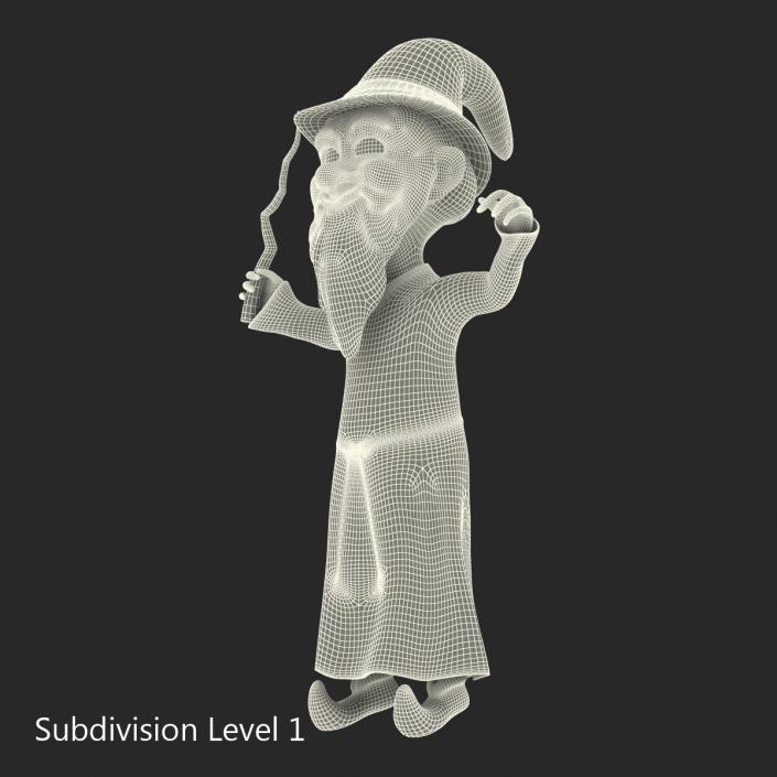 3D Cartoon Wizard Rigged