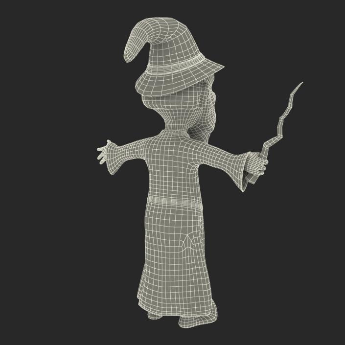 3D Cartoon Wizard Rigged