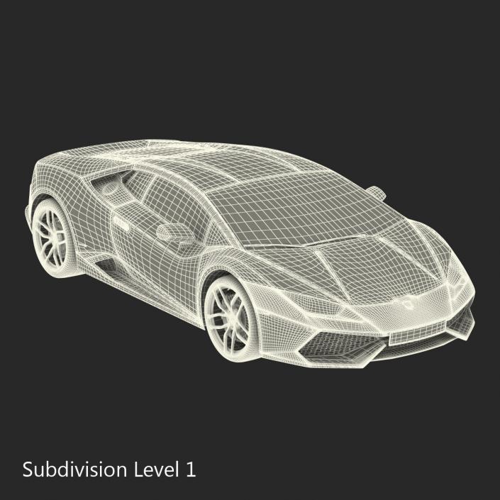 3D Lamborghini Huracan Rigged