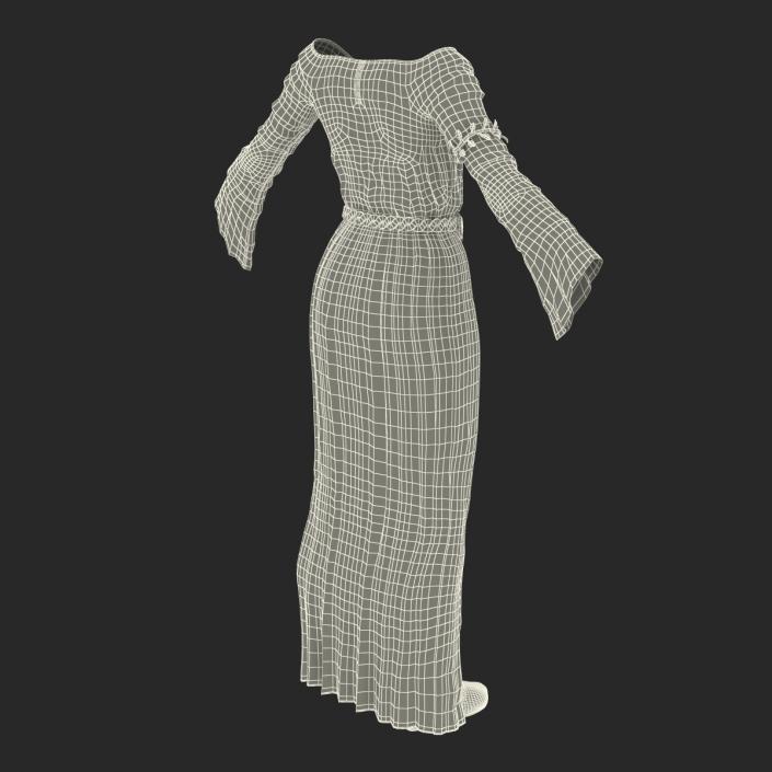 3D Female Medieval Clothes model