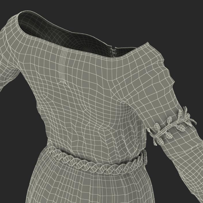 3D Female Medieval Clothes model