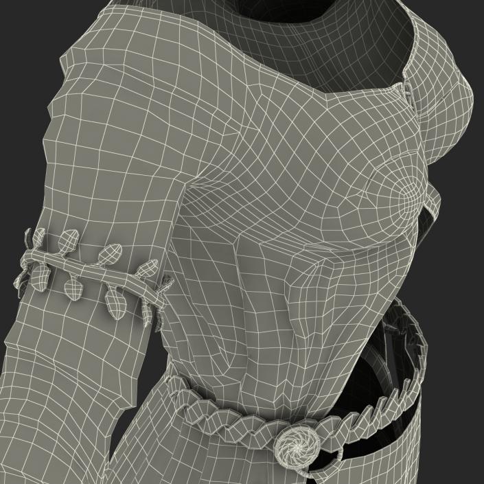 3D Female Medieval Clothes model