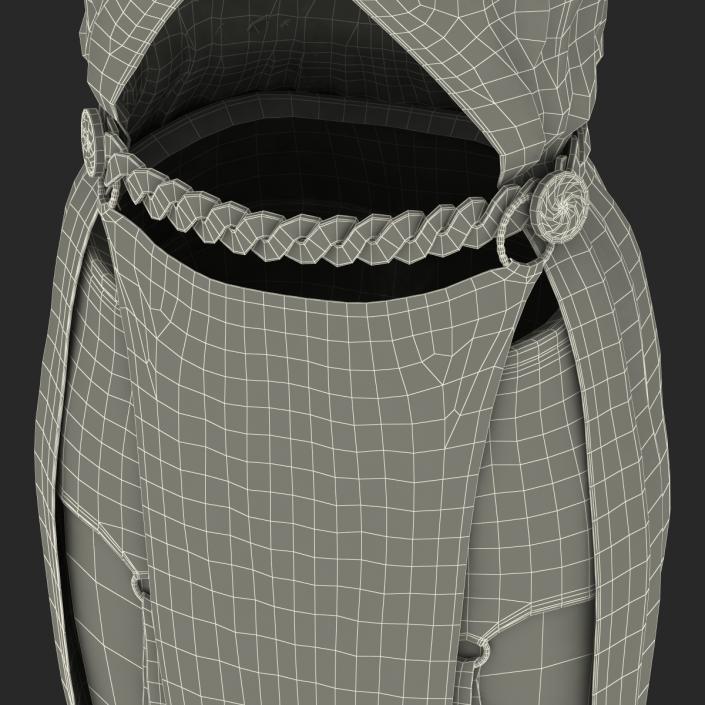 3D Female Medieval Clothes model