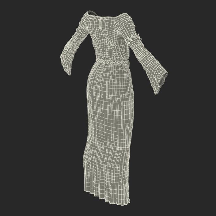 3D model Female Medieval Clothes 2