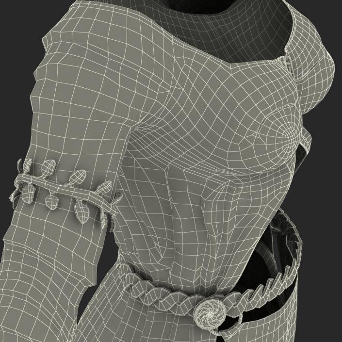 3D model Female Medieval Clothes 2