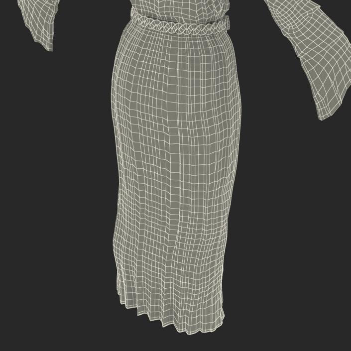 3D model Female Medieval Clothes 2