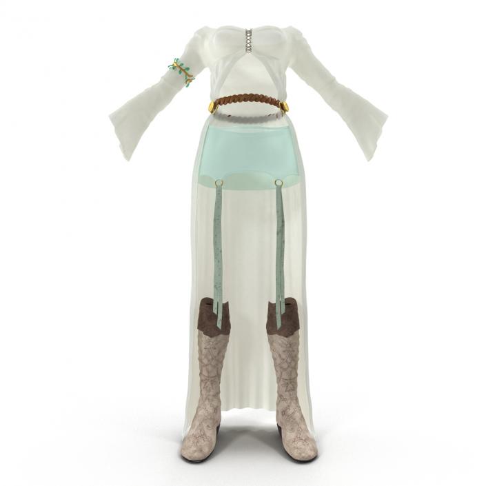 3D model Female Medieval Clothes 3