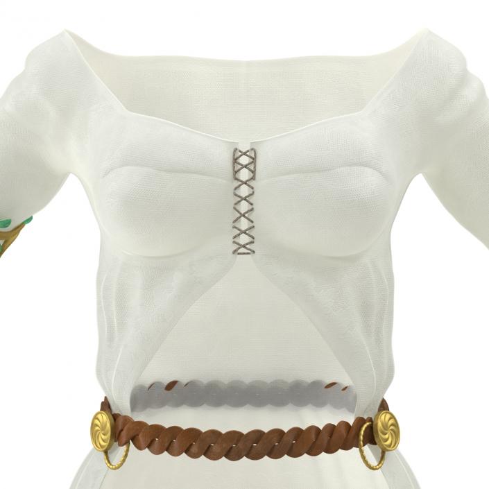 3D model Female Medieval Clothes 5