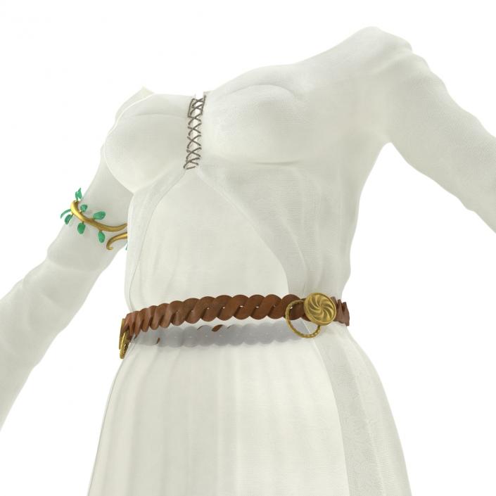 3D model Female Medieval Clothes 5