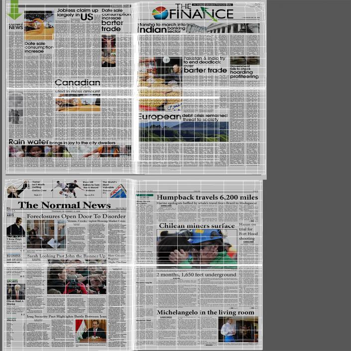 Newspaper 3D model