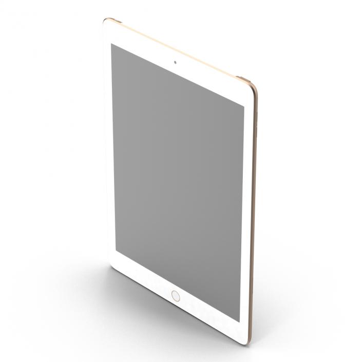 3D iPad Air 2 3G Gold model