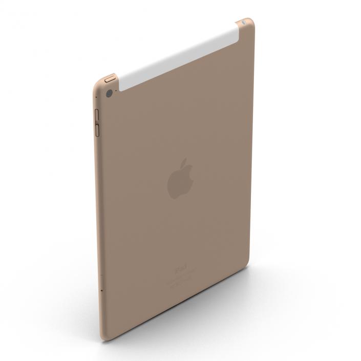 3D iPad Air 2 3G Gold model