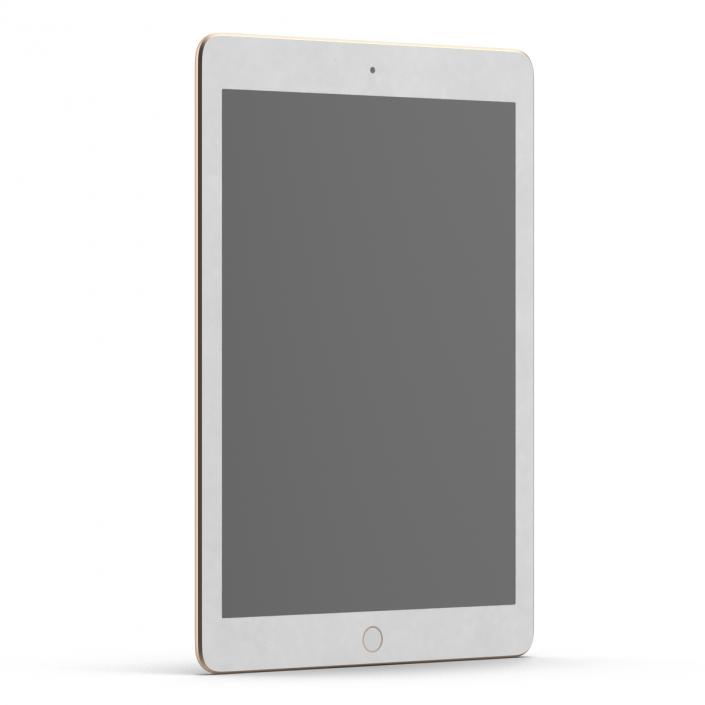 3D iPad Air 2 3G Gold model