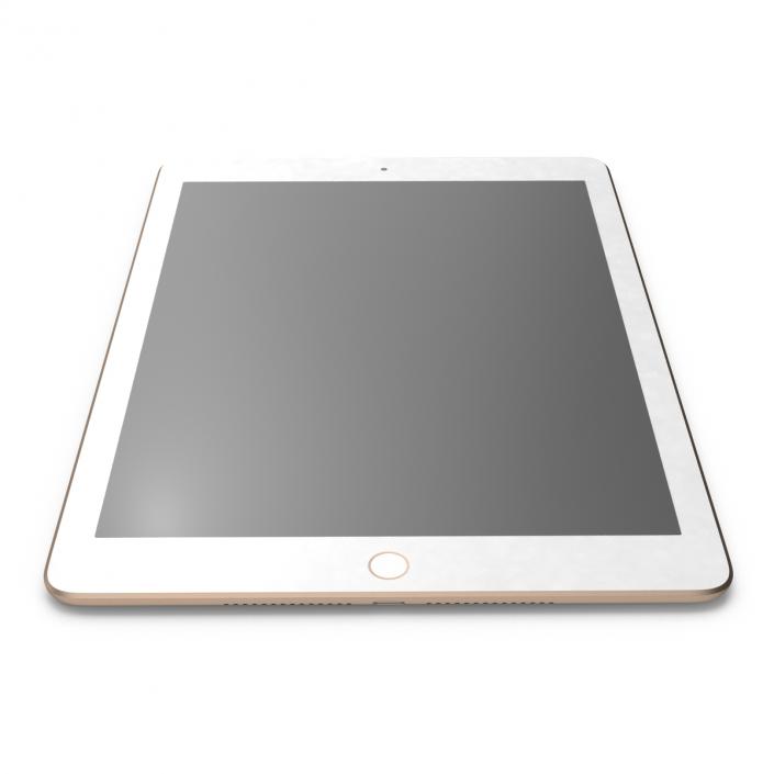 3D iPad Air 2 3G Gold model