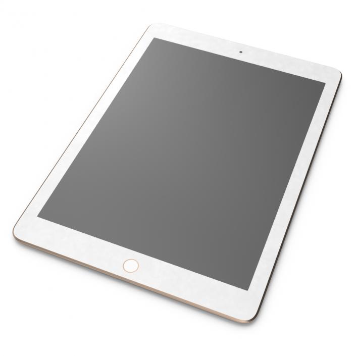 3D iPad Air 2 3G Gold model