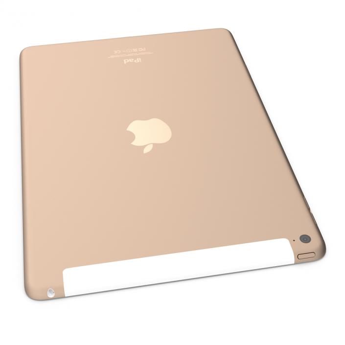 3D iPad Air 2 3G Gold model