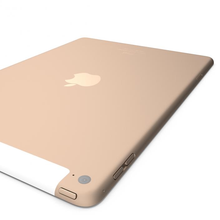 3D iPad Air 2 3G Gold model