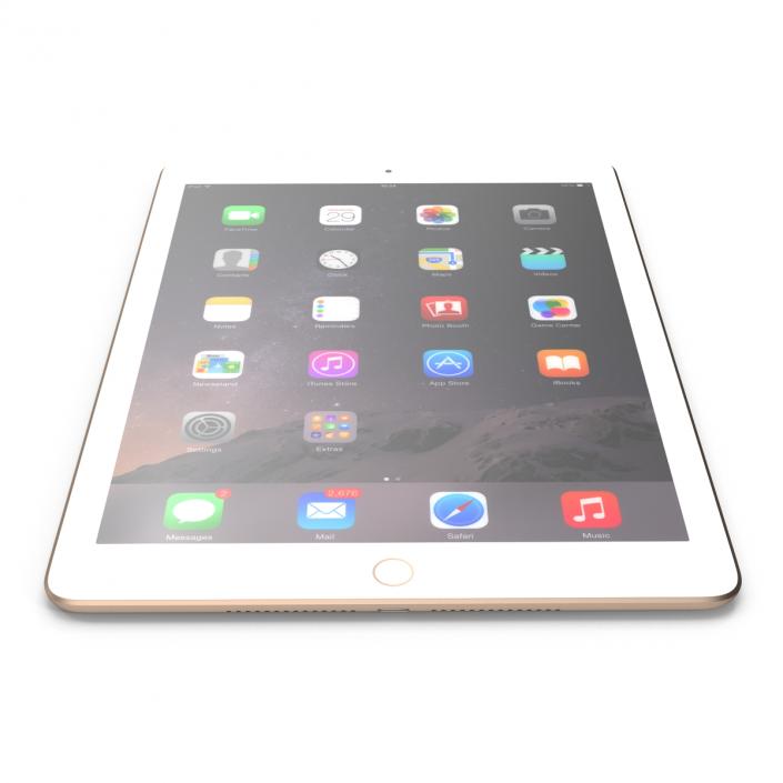 3D model iPad Air 2 3G Gold 2