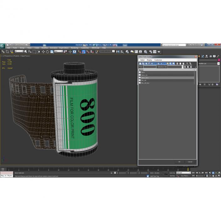 3D model 35mm Film Roll Green