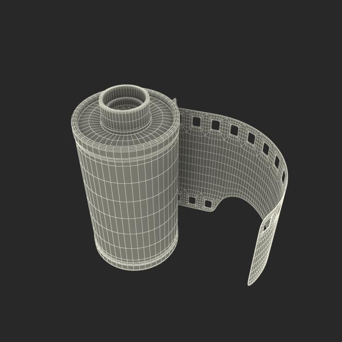 3D model 35mm Film Roll Green