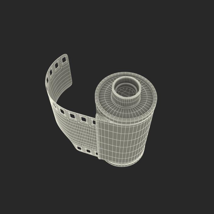 3D model 35mm Film Roll Green