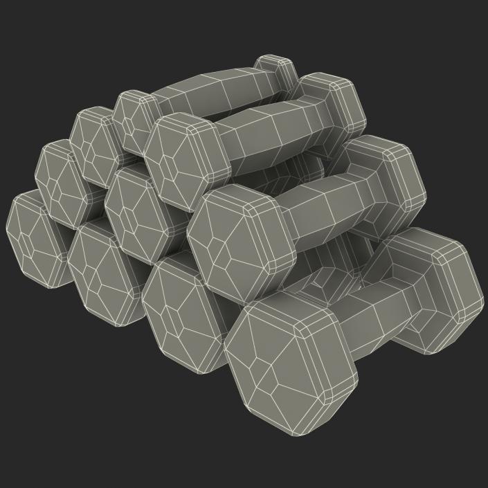 3D model Dumbbell Weights Set