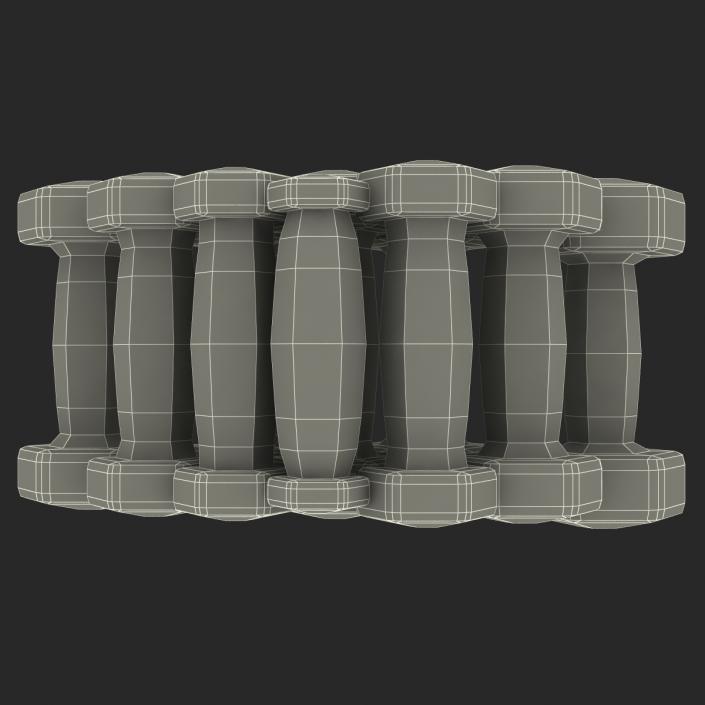 3D model Dumbbell Weights Set