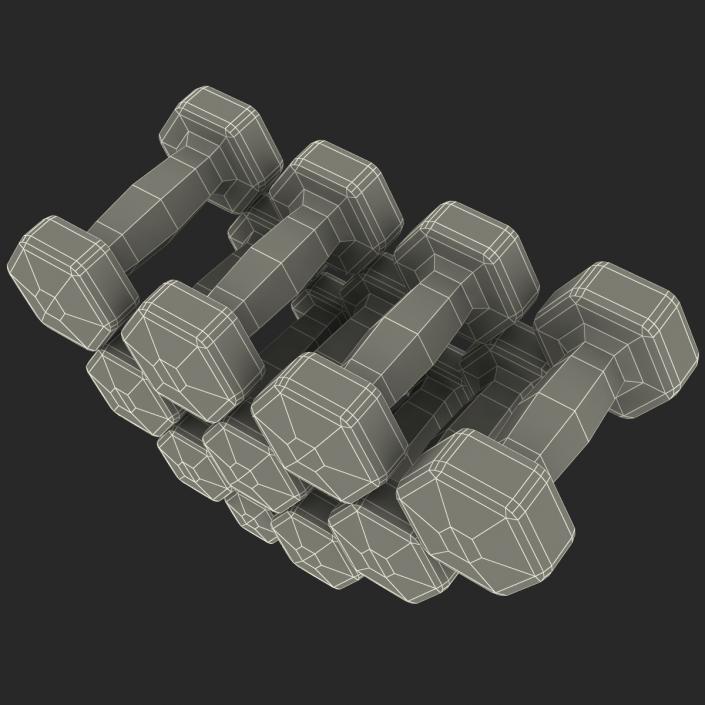 3D model Dumbbell Weights Set