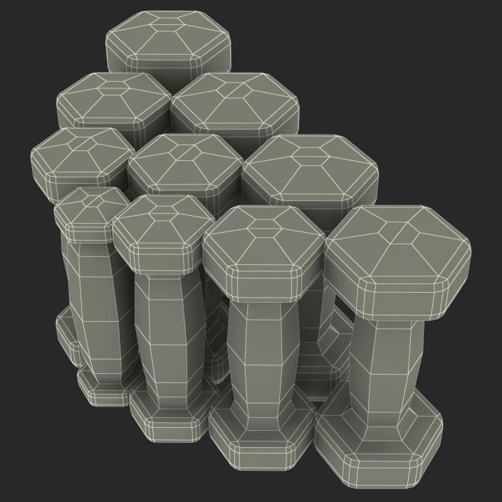 3D model Dumbbell Weights Set