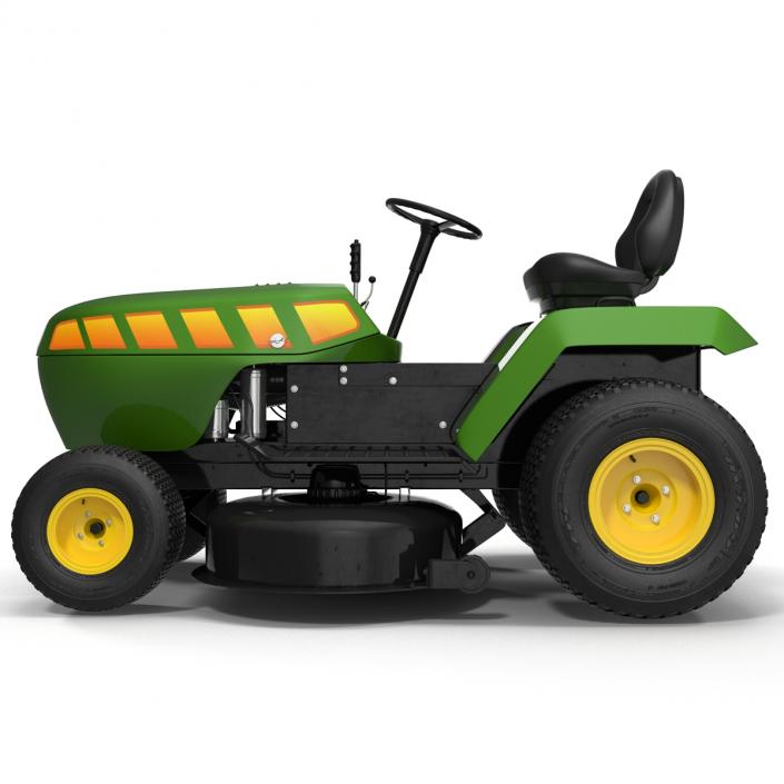 Lawn Tractor Rigged 3D model