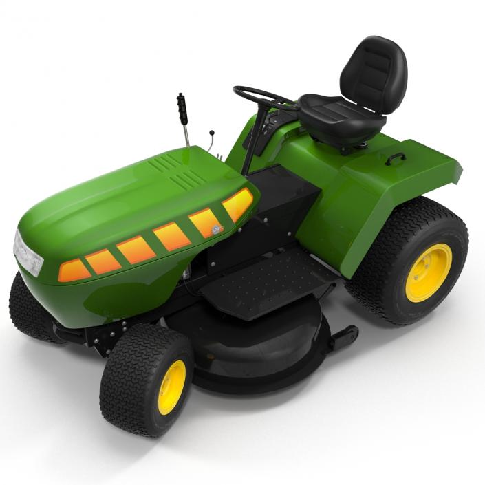 Lawn Tractor Rigged 3D model