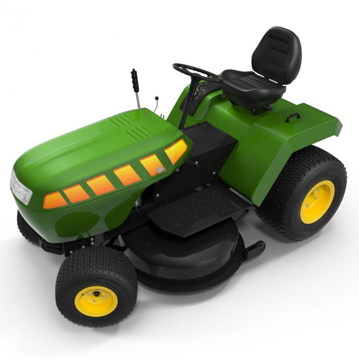 Lawn Tractor Rigged 3D model