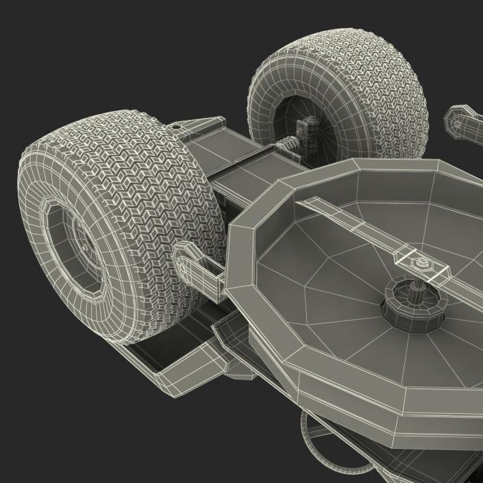 Lawn Tractor Rigged 3D model