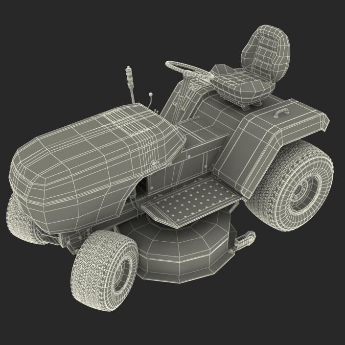 Lawn Tractor Rigged 3D model