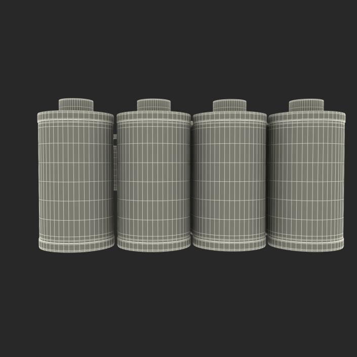 35mm Film Roll Green Set 3D model