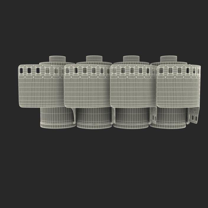 35mm Film Roll Green Set 3D model