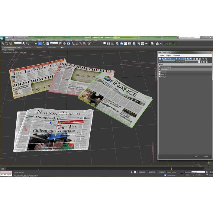 3D model Newspapers