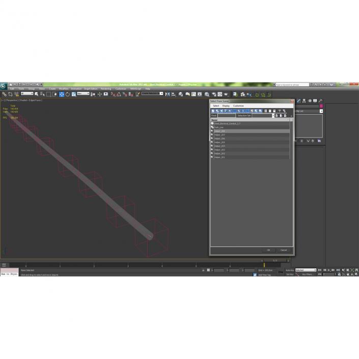 3D model Steel Electrical Conduit 2.7 Rigged