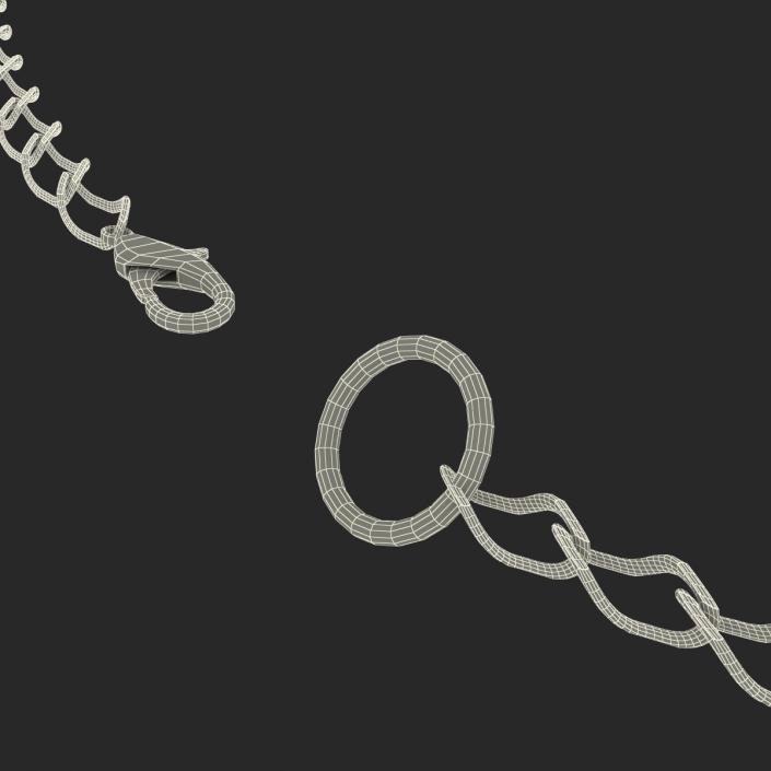 3D White Gold Chain