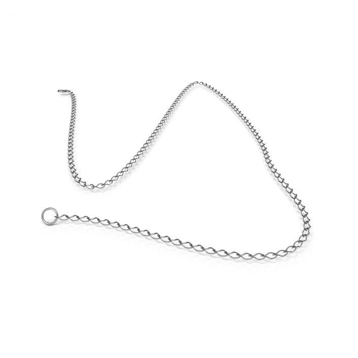 3D White Gold Chain Rigged model