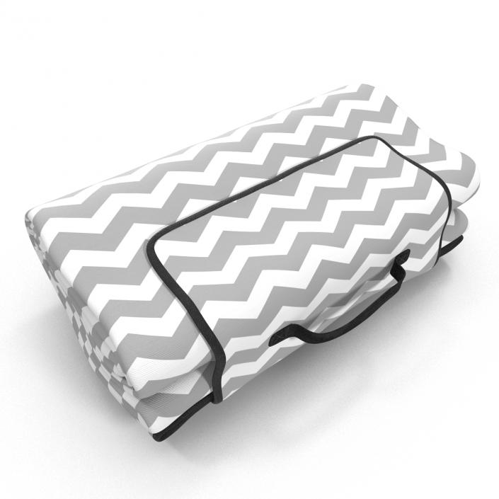 Picnic Blanket White Folded 3D