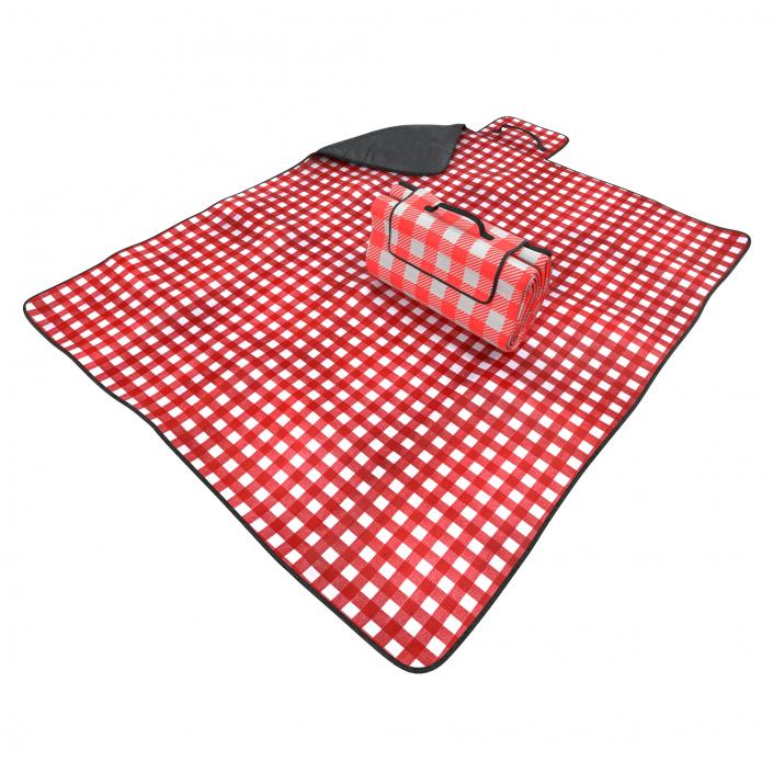 Picnic Blanket Red 3D Models Set 3D