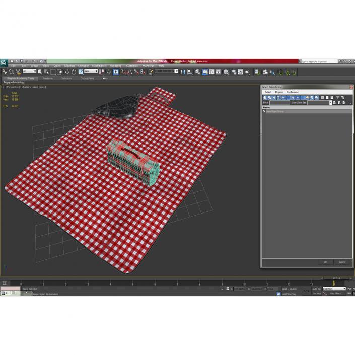 Picnic Blanket Red 3D Models Set 3D