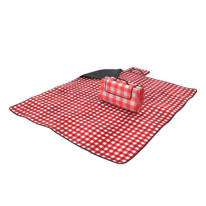 Picnic Blanket Red 3D Models Set 3D