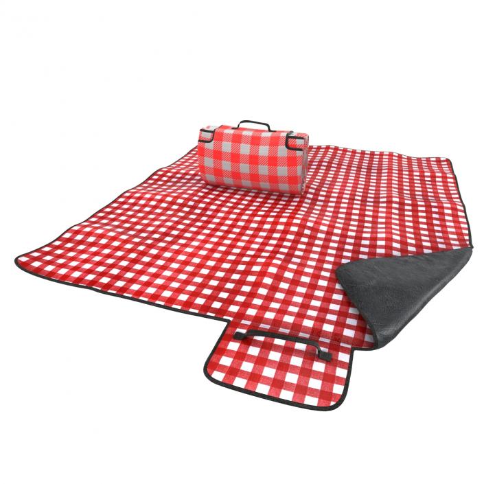 Picnic Blanket Red 3D Models Set 3D