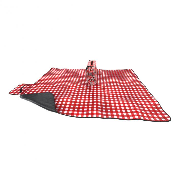 Picnic Blanket Red 3D Models Set 3D