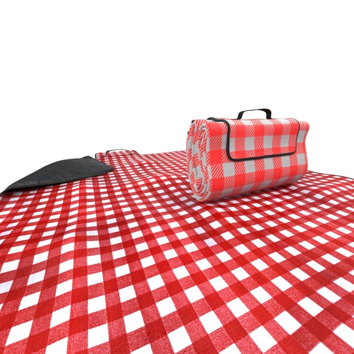 Picnic Blanket Red 3D Models Set 3D